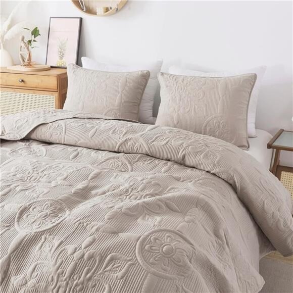 Quilt California Cal King Size Bedding Sets with Pillow Shams, Boho Oversized - Picture 4 of 8